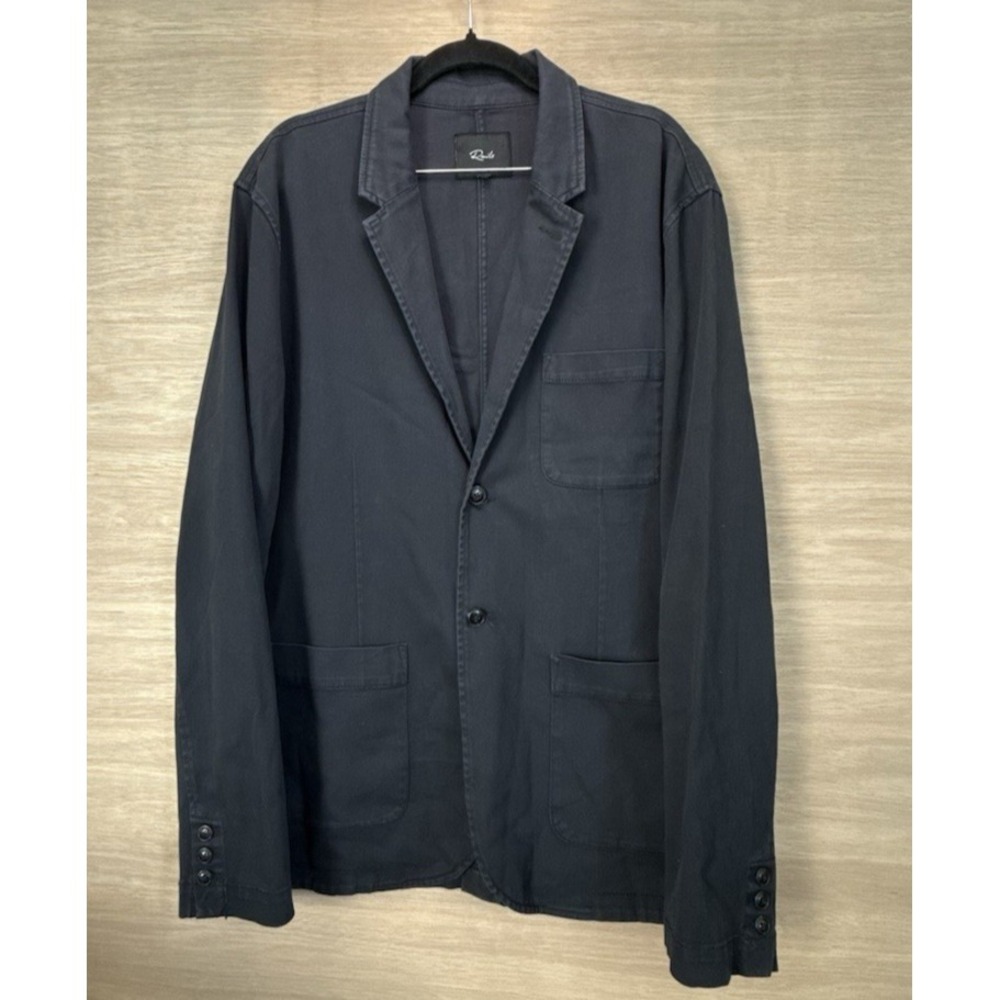 RAILS Men's Idris Woven Blazer Jacket Navy Size XL Retail $238 Business Casual
